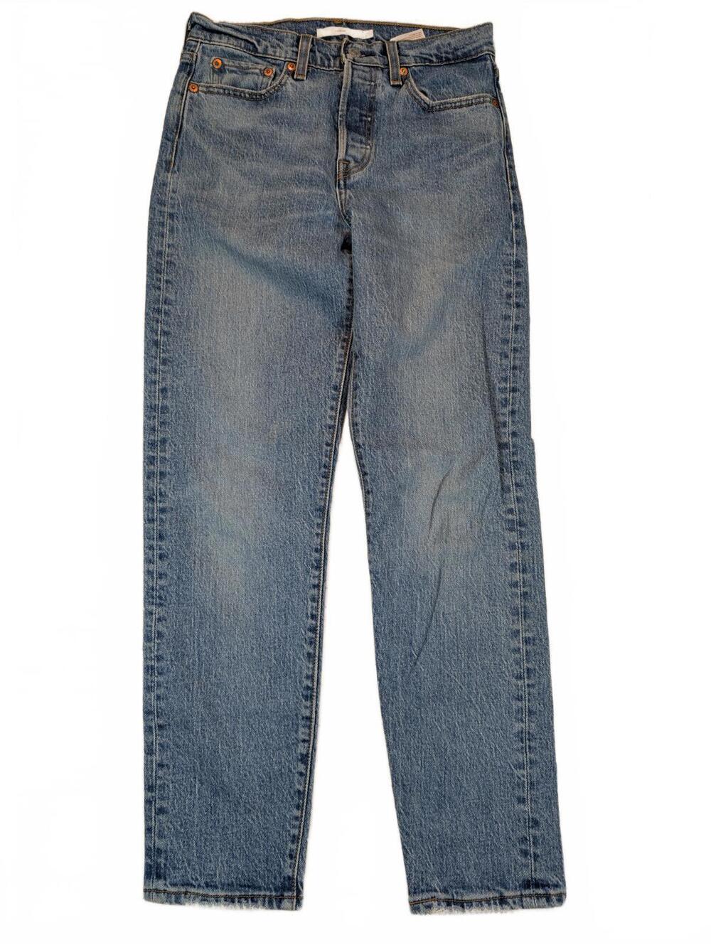 Levi’s Wedgie Straight Leg Denim Jeans Classic Blue Womens 26x26 27x27